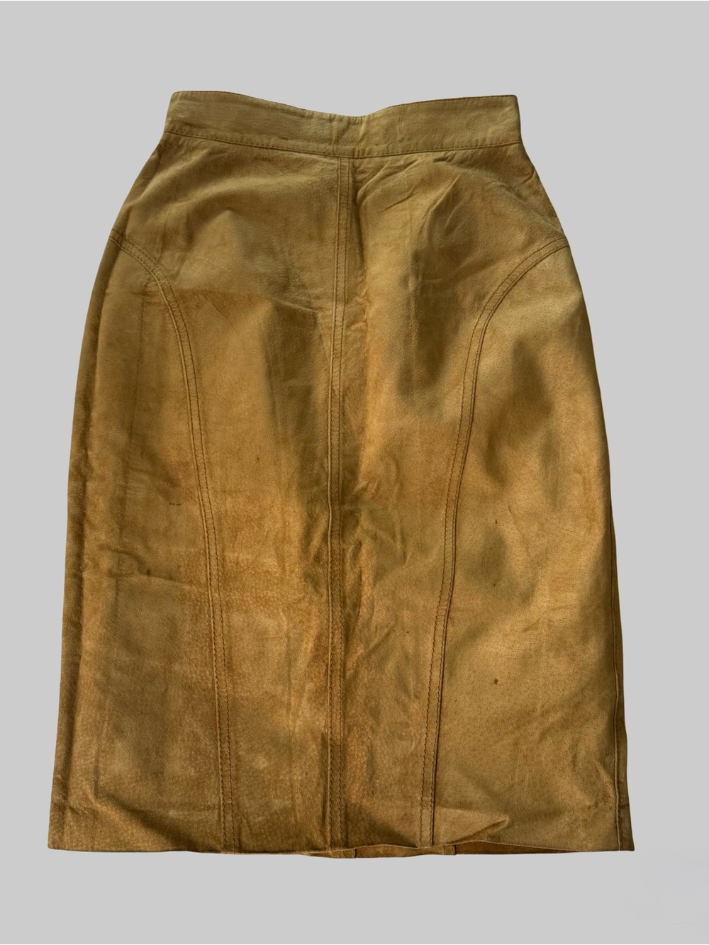 Vintage Gucci Camel Suede Pencil Skirt Women’s Size IT 38 / US 2